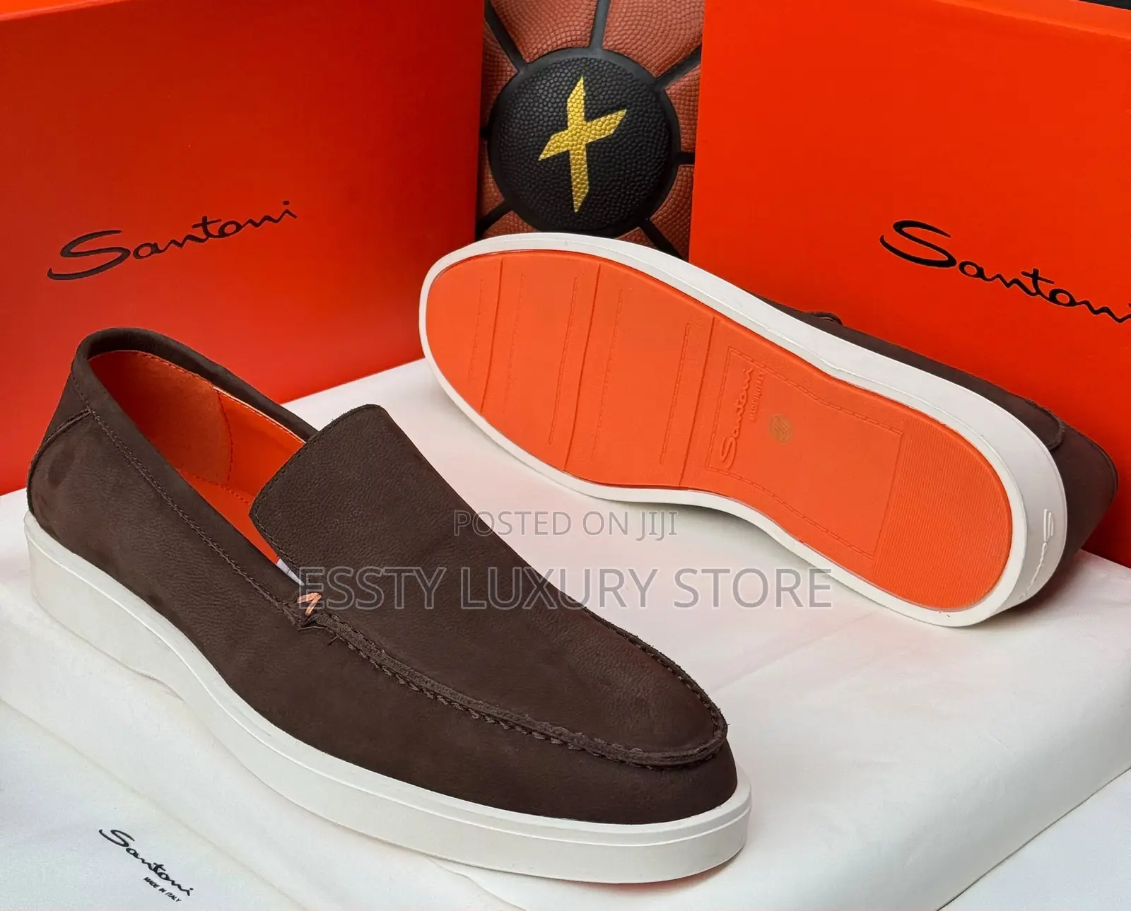 High Quality Luxury Santoni Men's Loafers Shoes