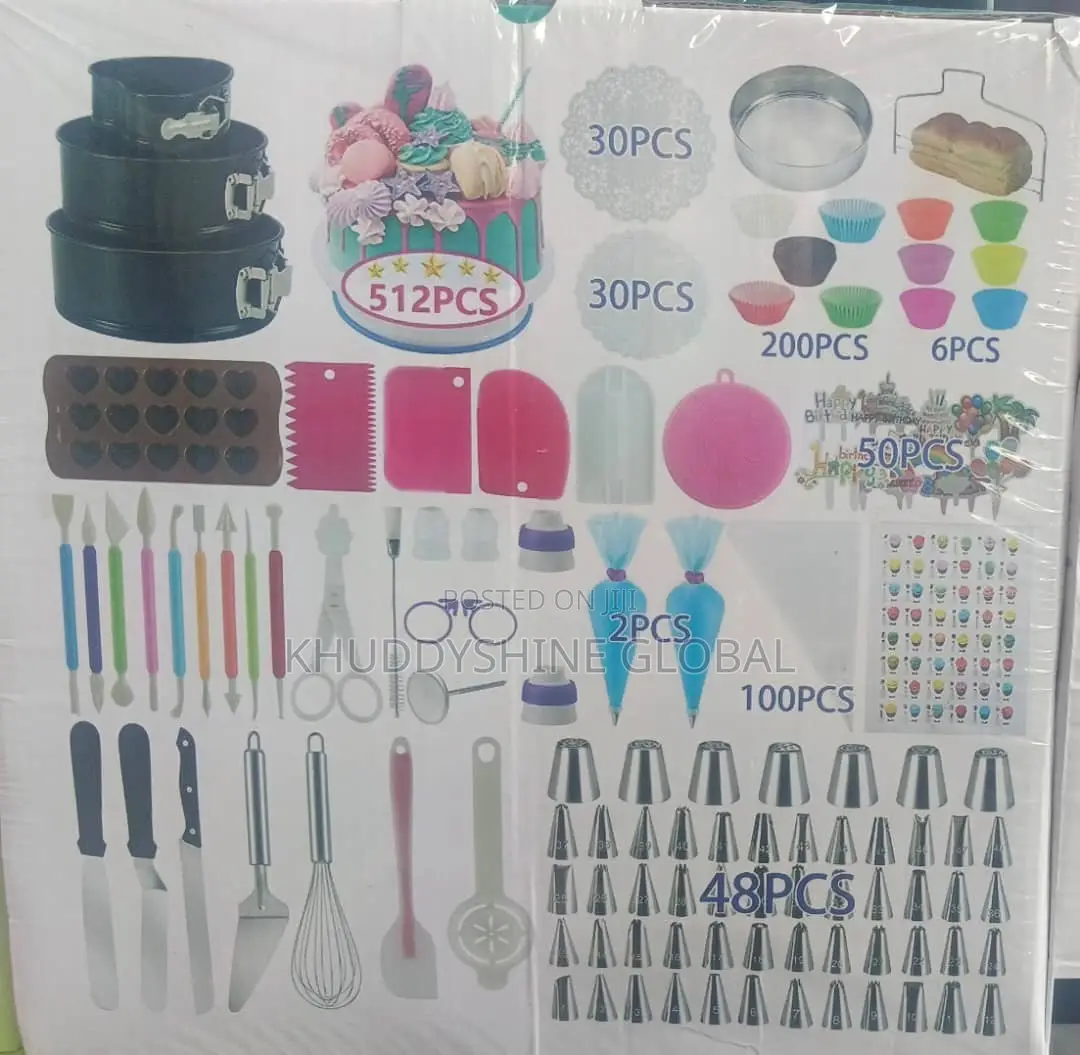 512-Piece Cake Decorating and Baking Supplies Kit