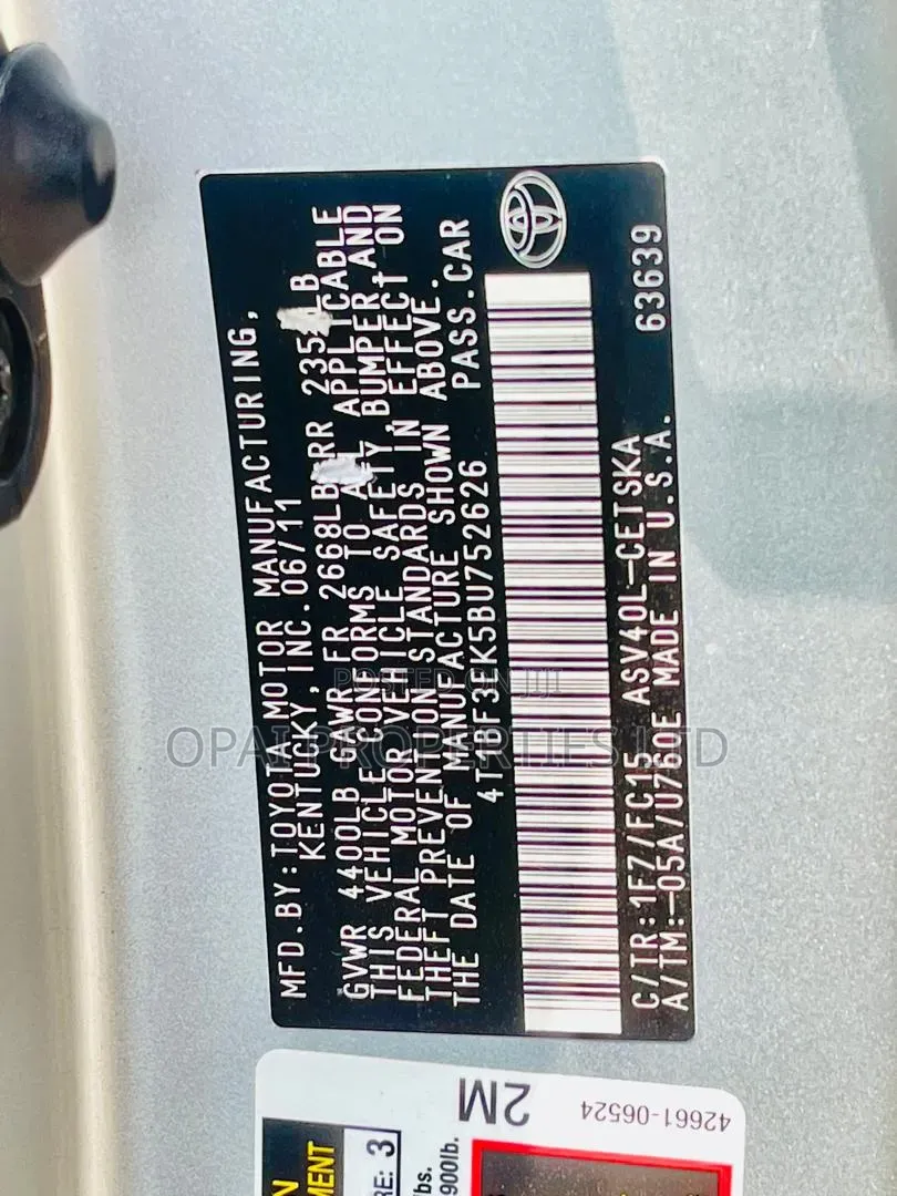 Toyota Camry 2011 Silver