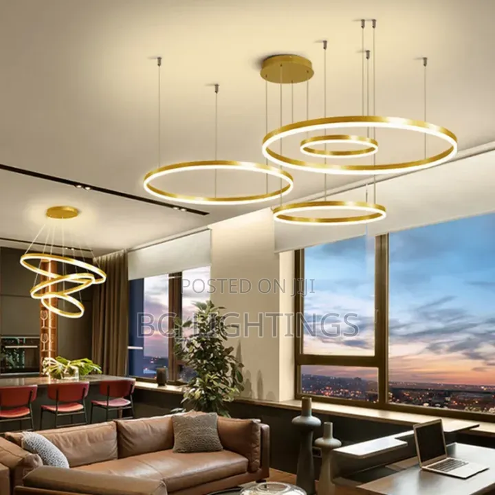 Modern Led Chandelier Rings Home Lighting for Living Room Bedroom Lamp