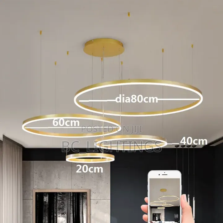 Modern Led Chandelier Rings Home Lighting for Living Room Bedroom Lamp