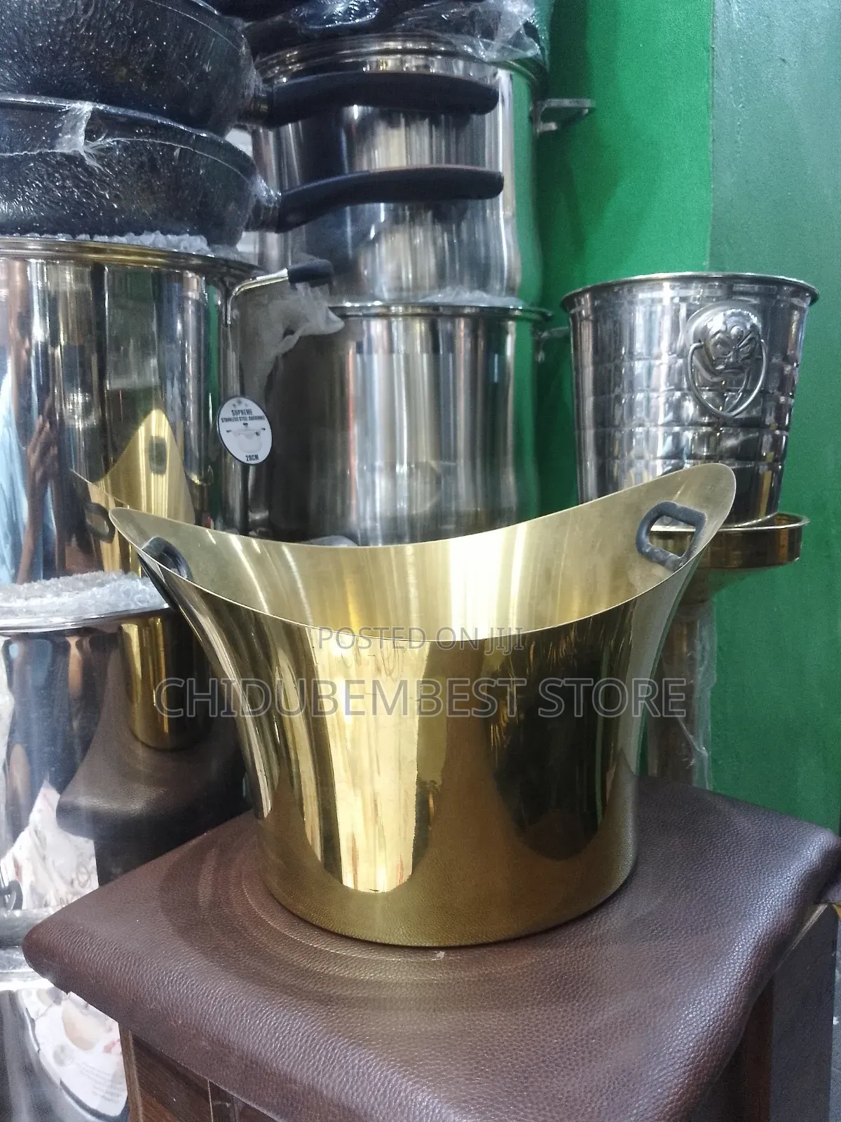 Stainless Steel Wine Champagne Bowl Gold