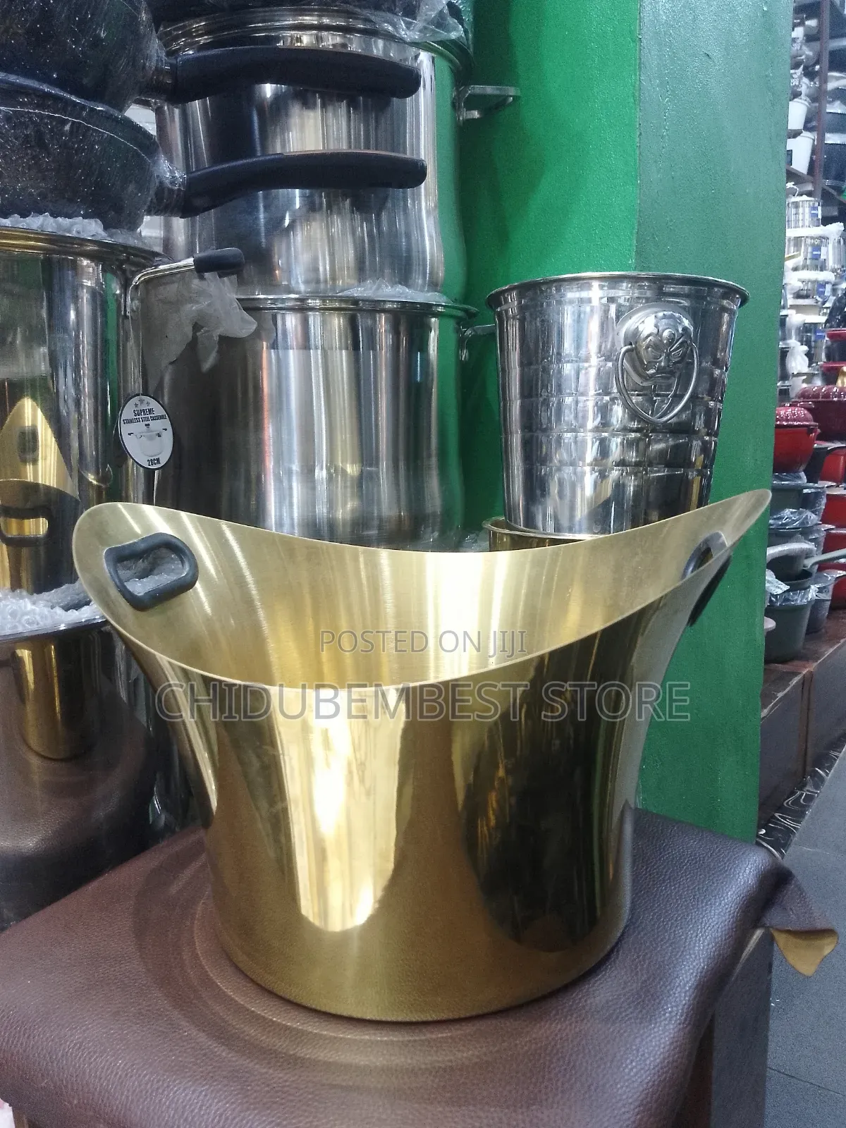Stainless Steel Wine Champagne Bowl Gold