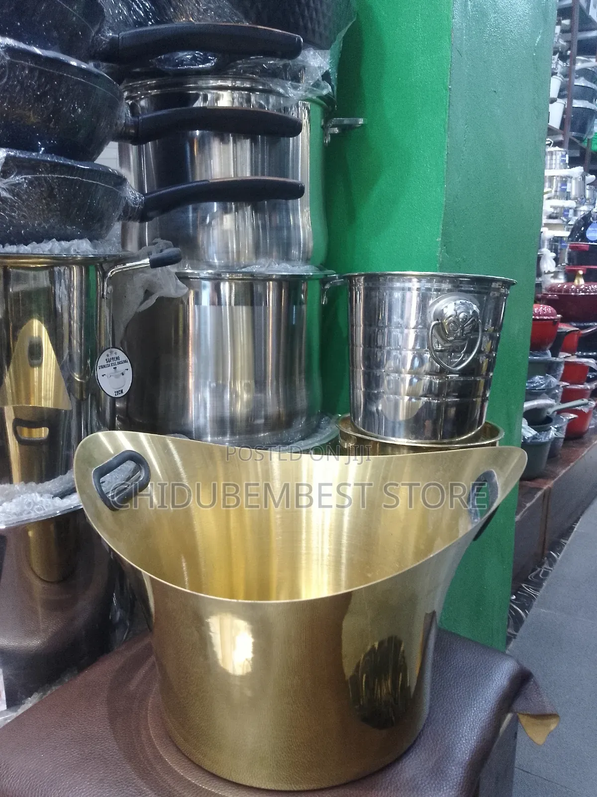 Stainless Steel Wine Champagne Bowl Gold