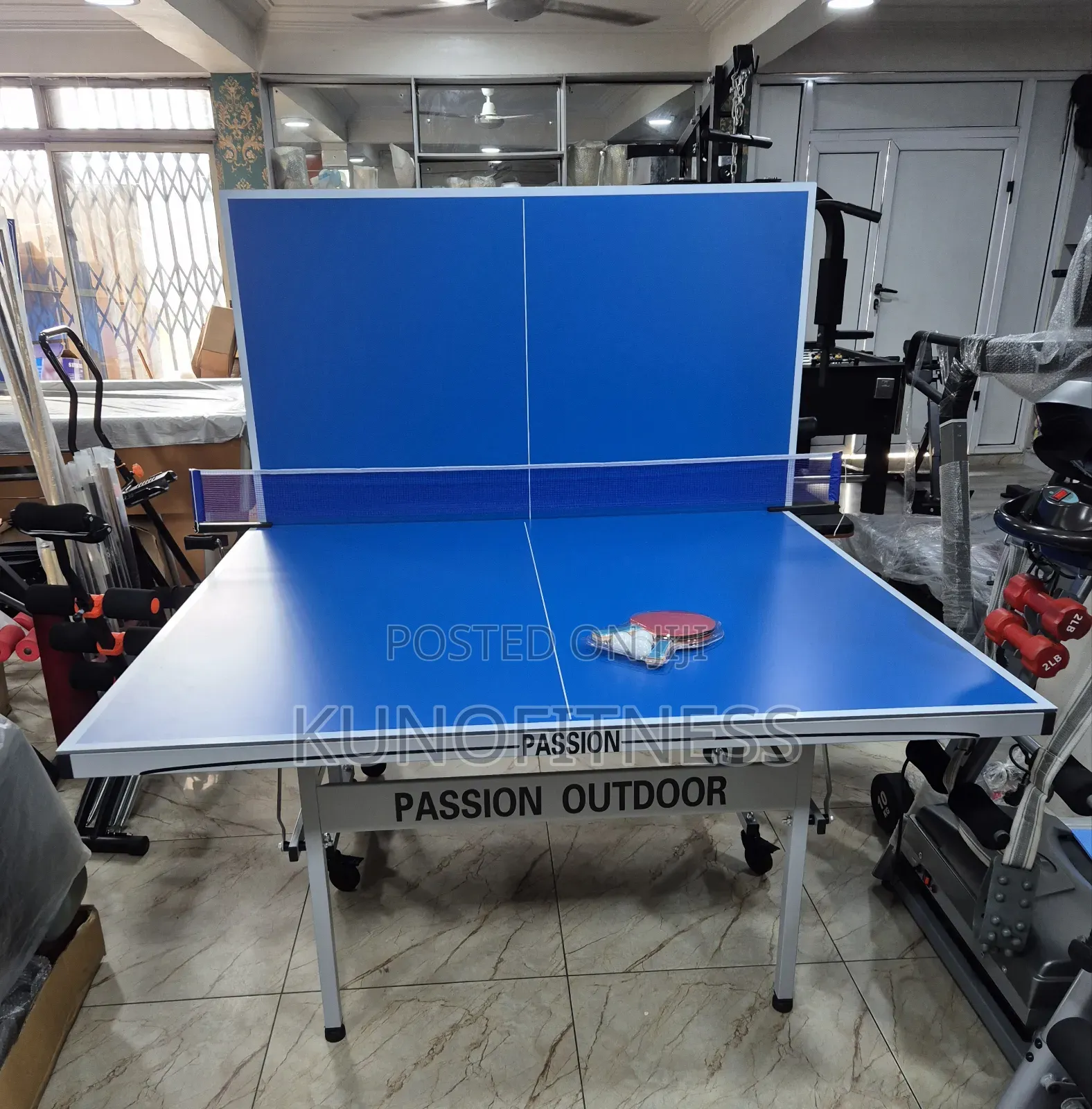 Outdoor Aluminium Table Tennis Table Foldable + Net Paddles Balls