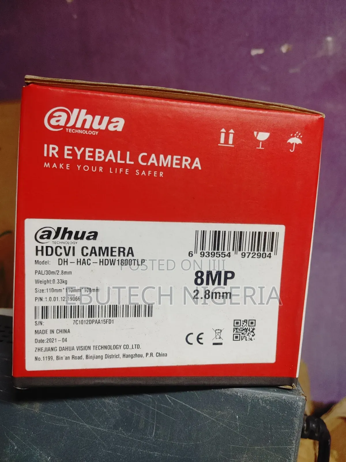 Dahua DH-HAC-HDW1800TLP-A Real-Time Analog Eyeball 8MP Camera