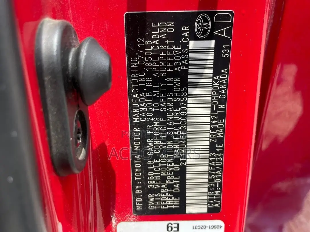 Toyota Matrix 2013 Red