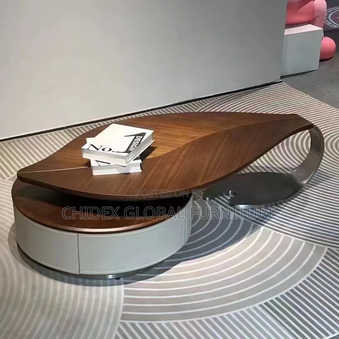 Wooden Top/Ceramic Top Center Table With Cabinets.