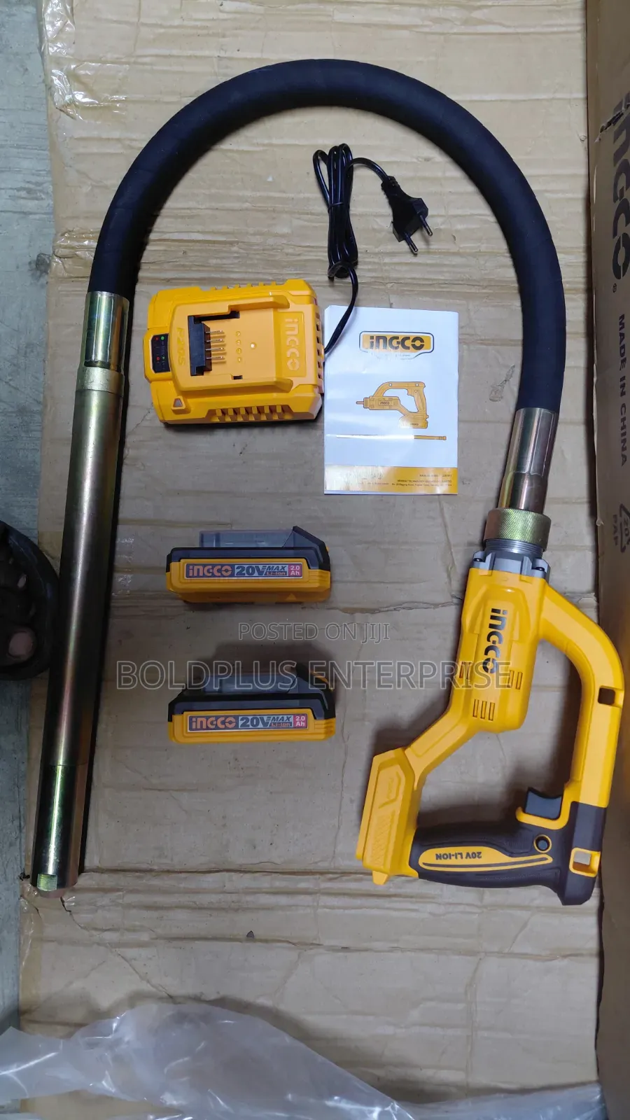 20 Volt Ingco Cordless Concrete Vibrator Machine