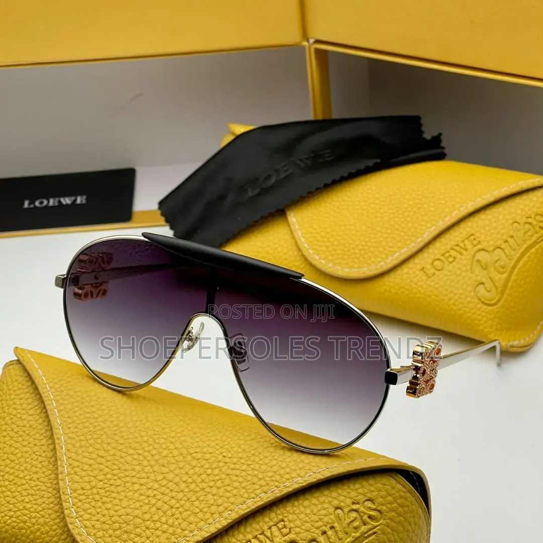 Loewe Teardrop Avaitor Sunglass With Stoned Handle