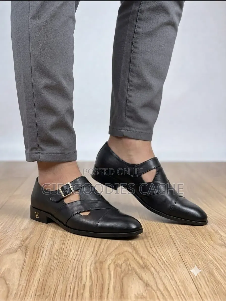 Men's Modern Cross-Strap Buckle Sandal Shoes