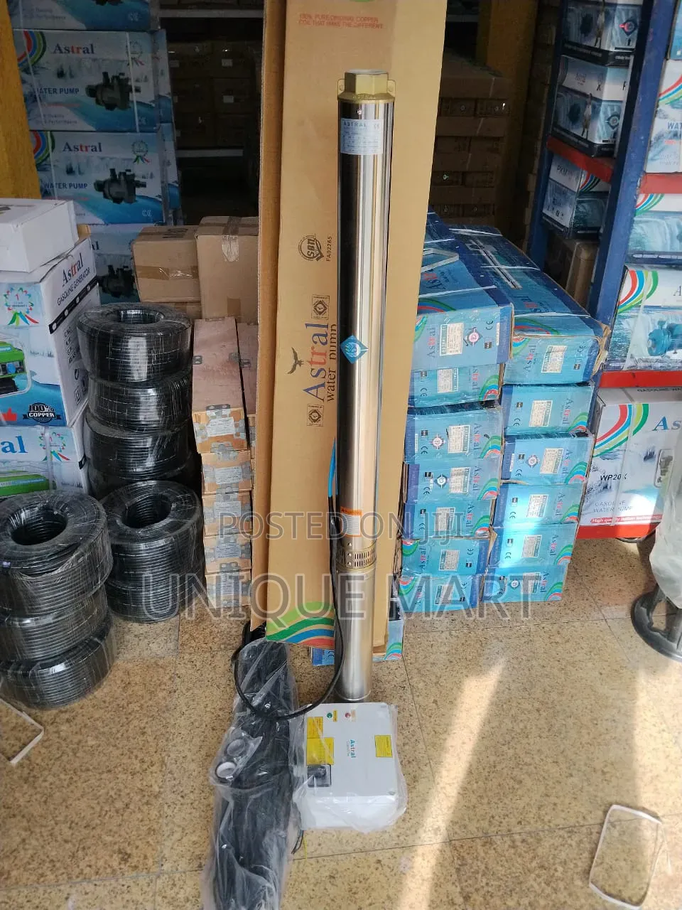 3HP Astral Submersible Pump, 3phase. 100% Copper Coil