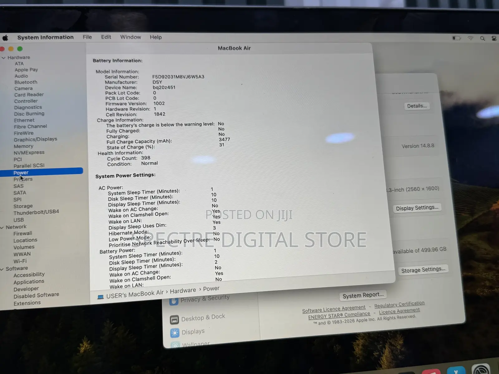 Laptop Apple MacBook Air 2018 16GB Intel Core i5 SSD 512GB