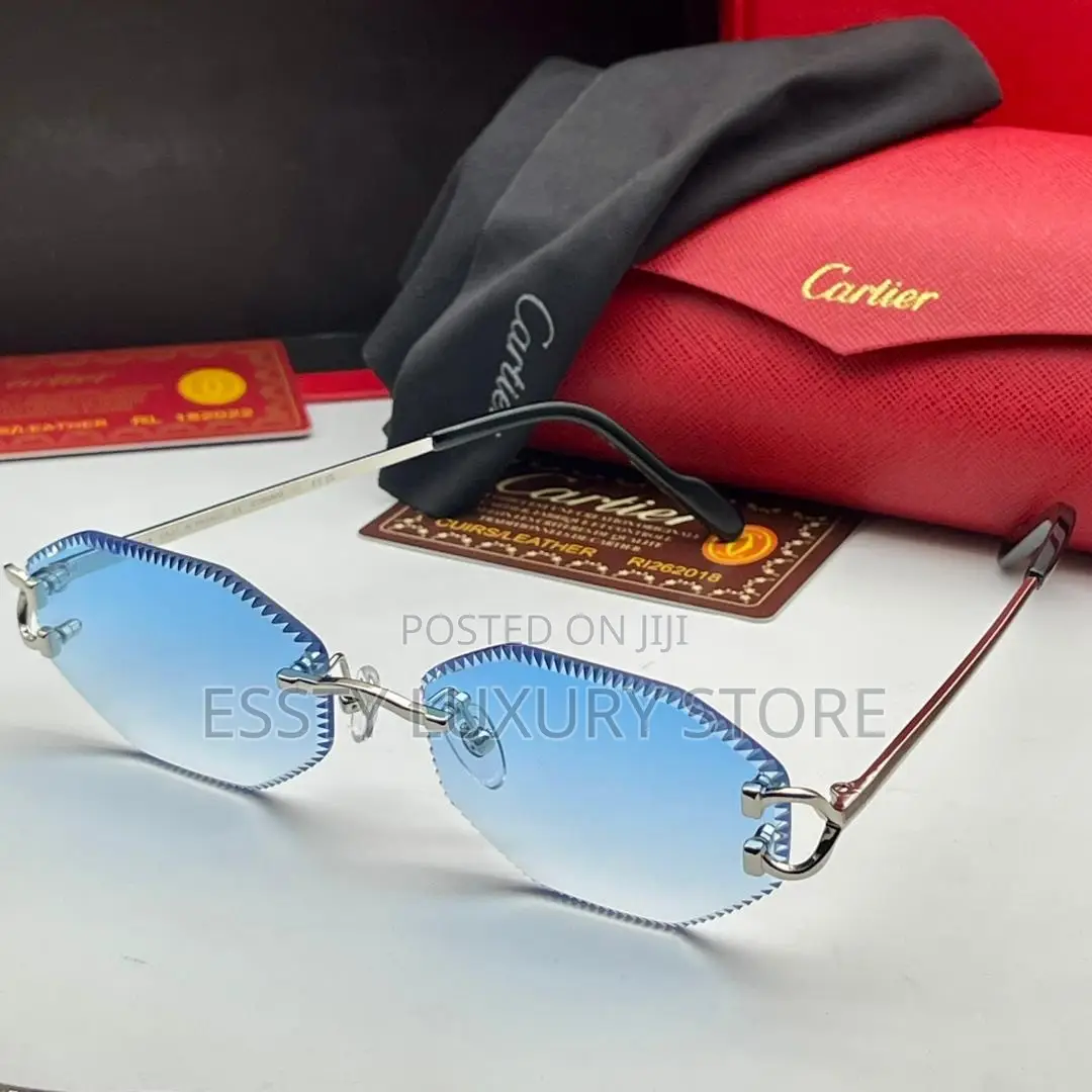 Original Quality Luxury New Cartier Rimless Sunglasses