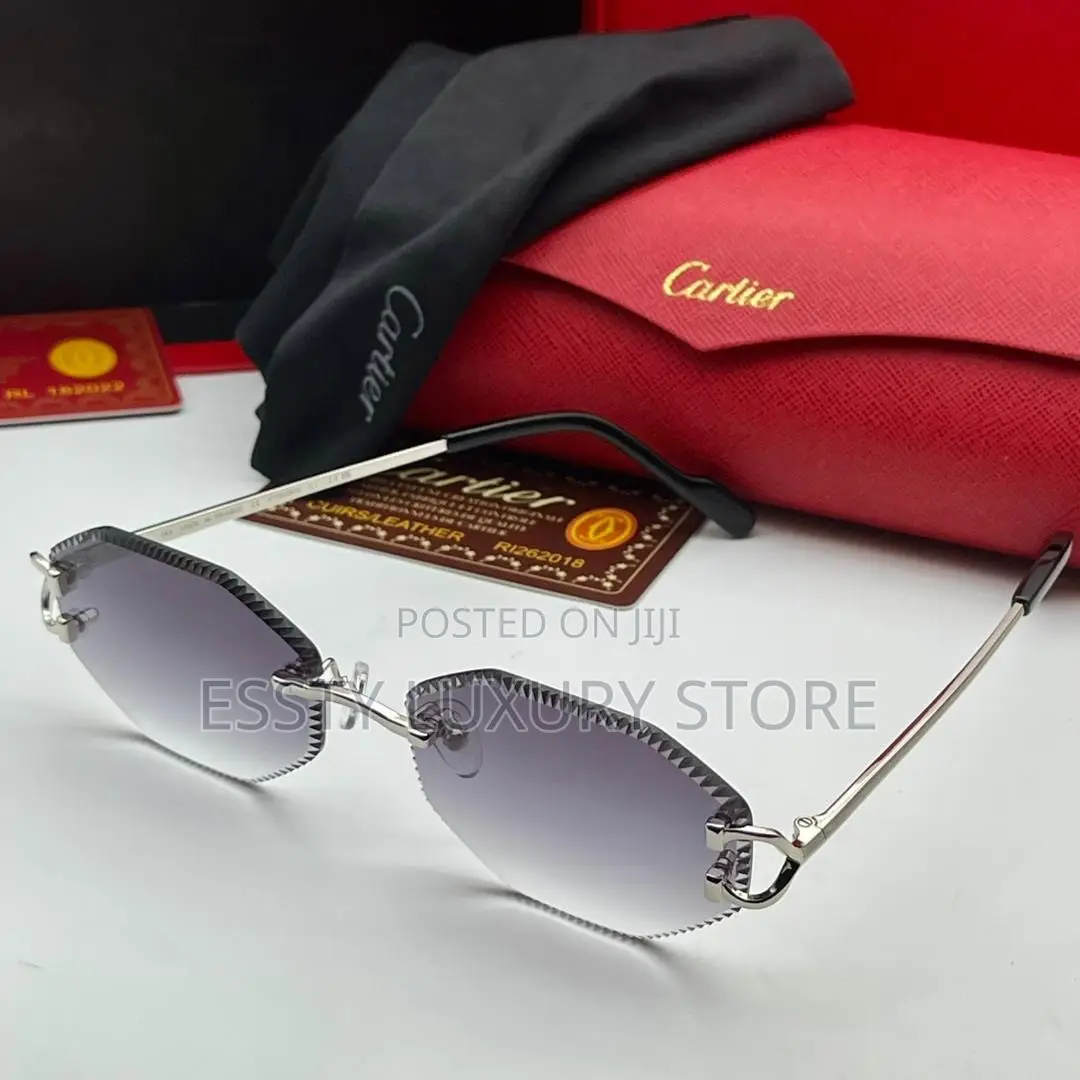 Original Quality Luxury New Cartier Rimless Sunglasses
