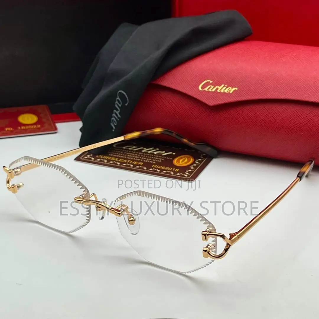 Original Quality Luxury New Cartier Rimless Sunglasses