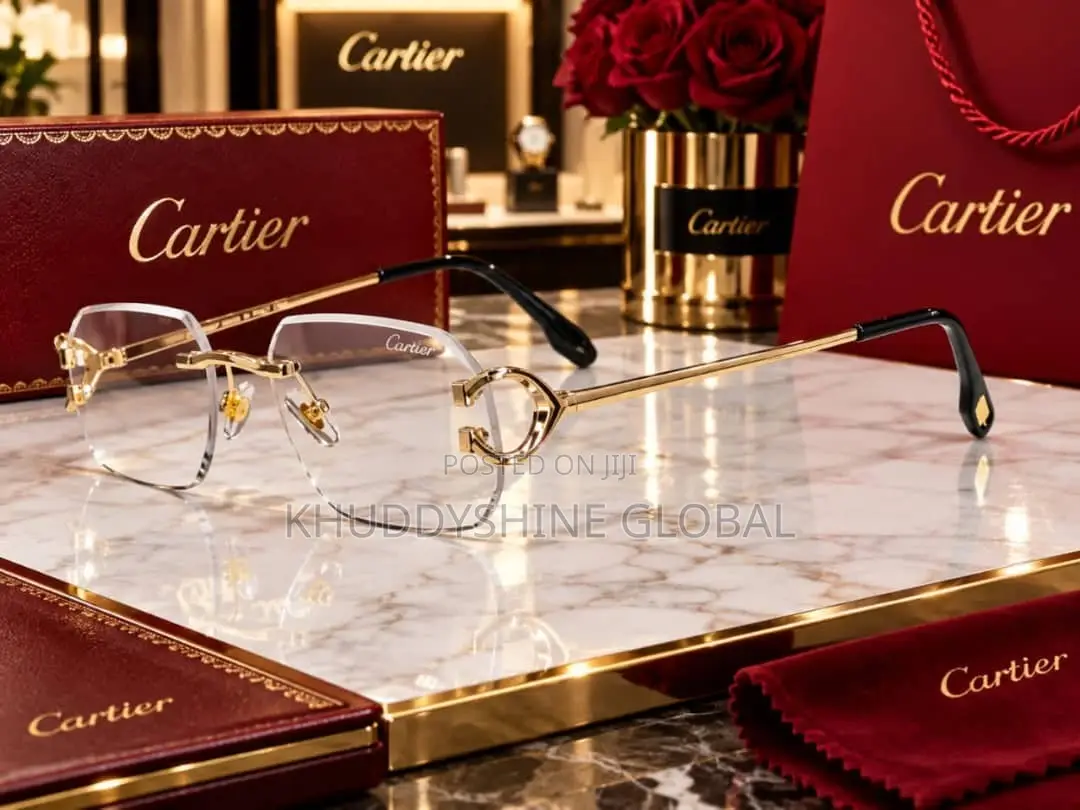 Rimless Sunglasses With Dark Gray Cartier
