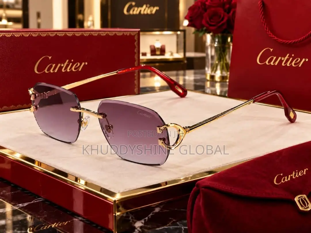 Rimless Sunglasses With Dark Gray Cartier