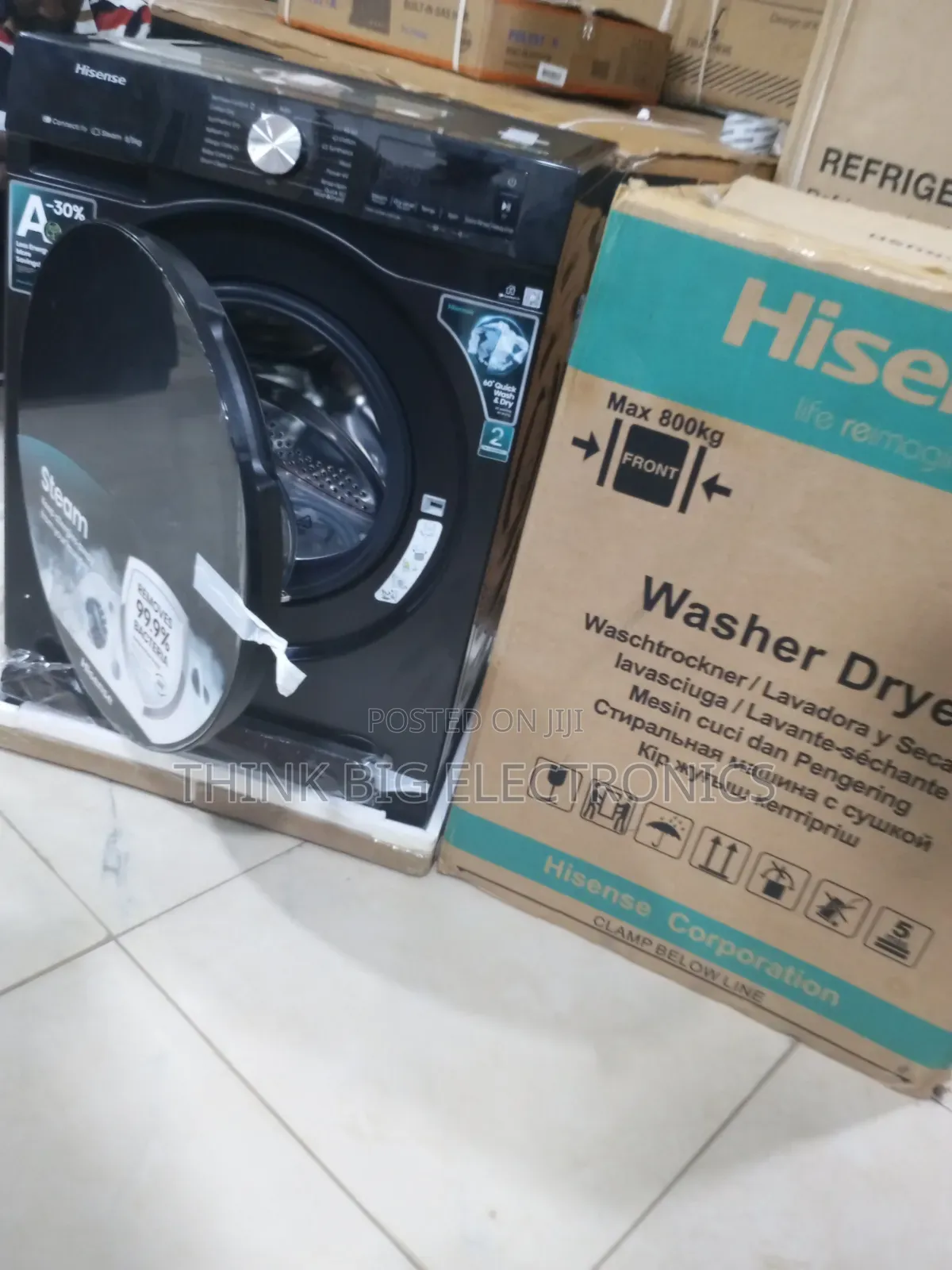Hisense Inverter 8kg Front Load Smart Washer and Dryer With Control