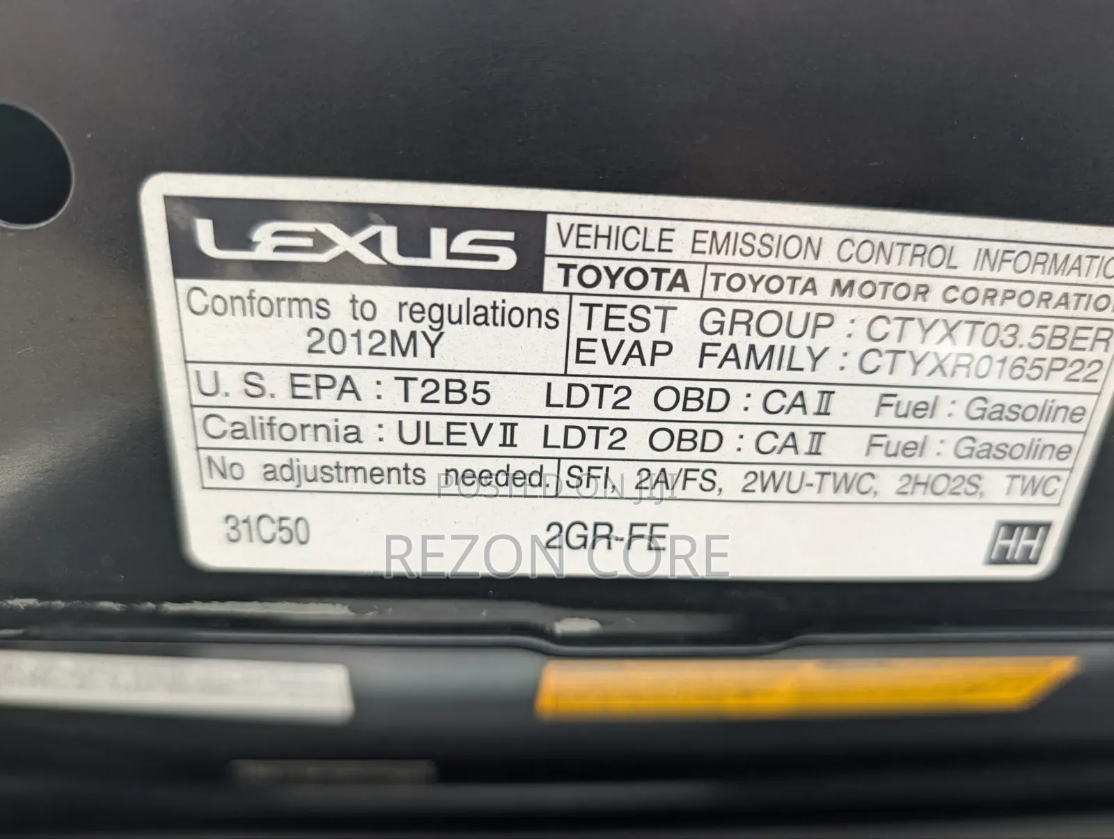 Lexus RX 350 AWD 2012 Black