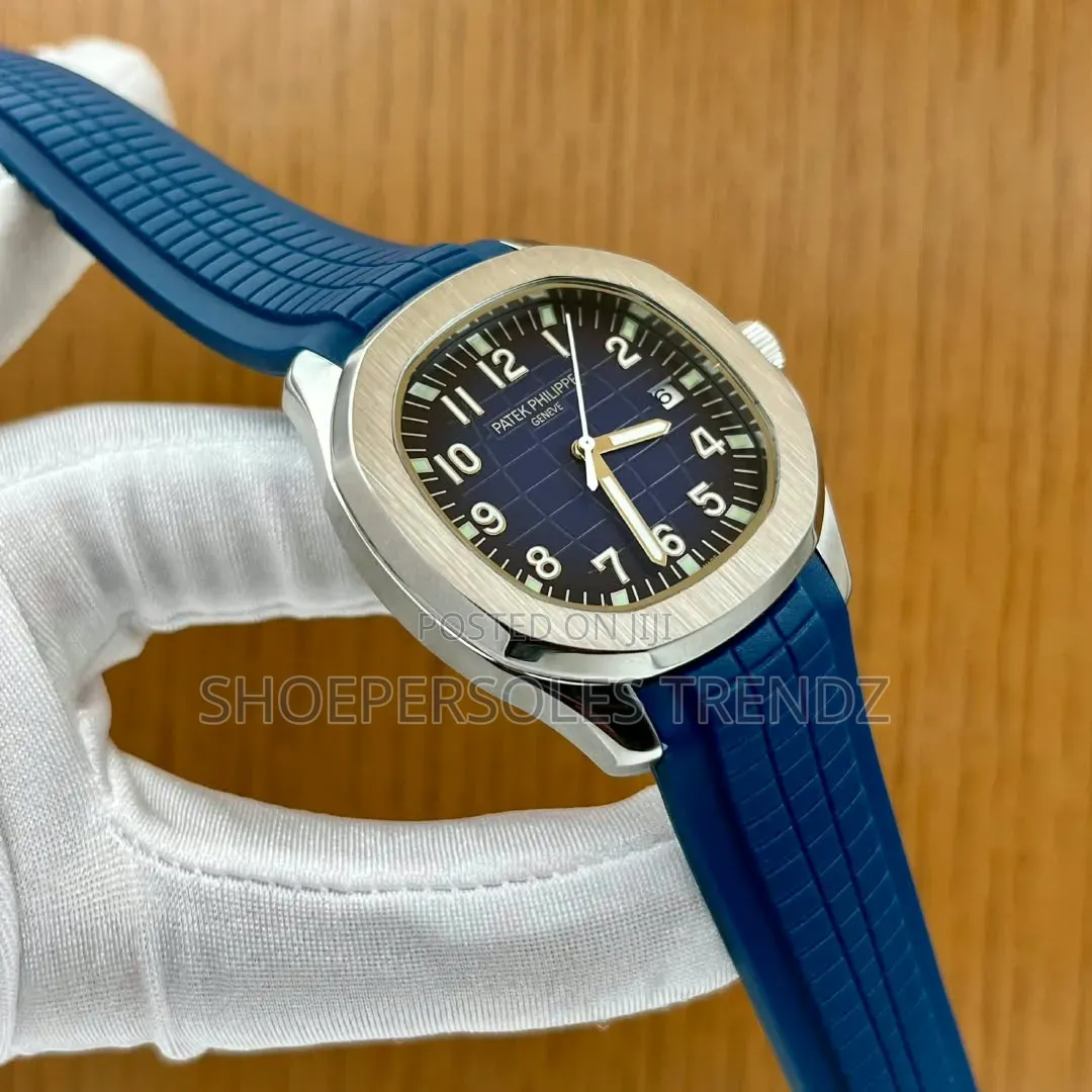Phillipe Patek Plain and Stoned Frame Rubber Strap.