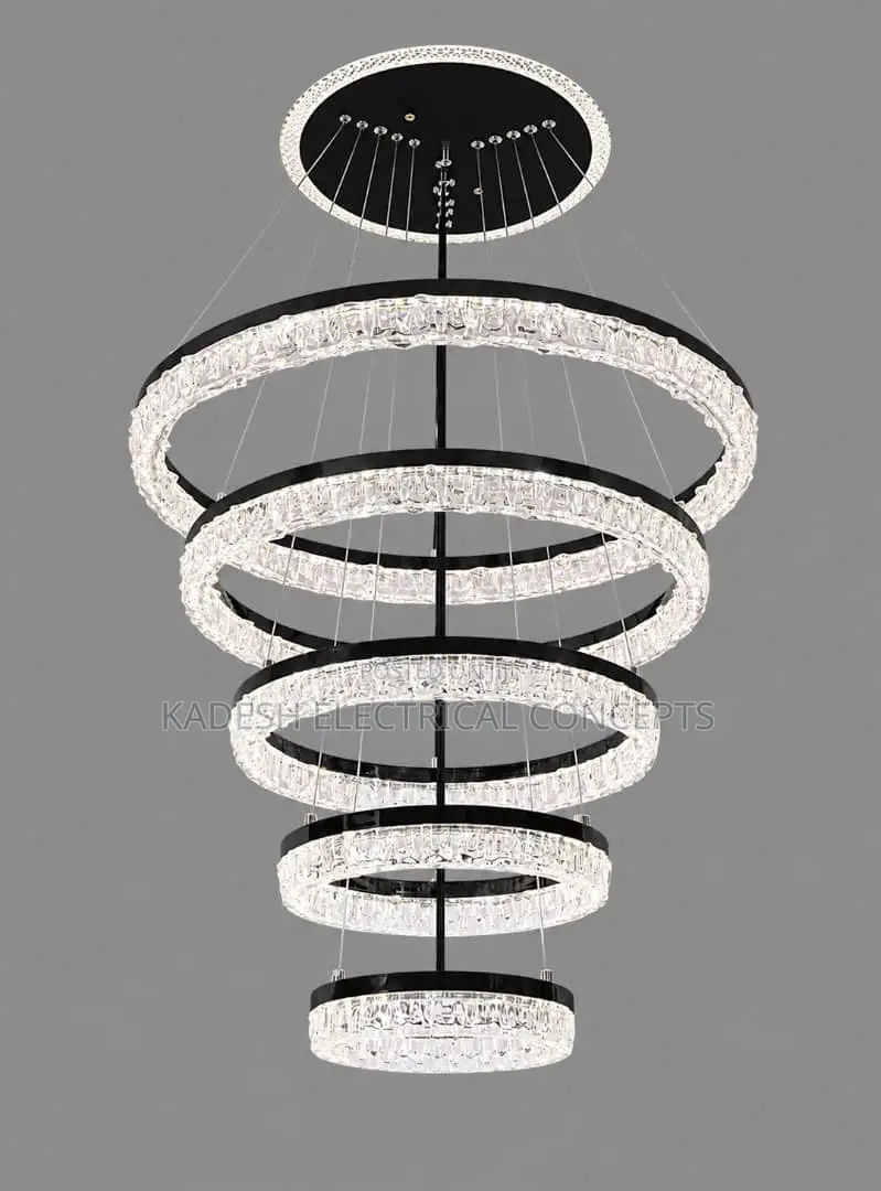 Modern Luxury Crystal LED Ceiling Chandelier, Elegant Pendant Light