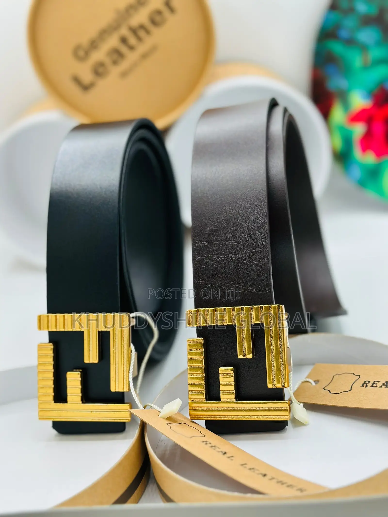Genuine Leather Belt With Pack