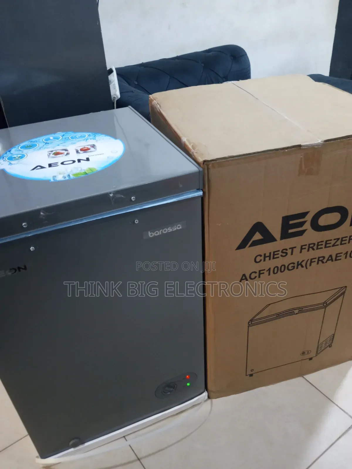 Portable AEON 100L Chest Freezer With Wheels and Security Lock