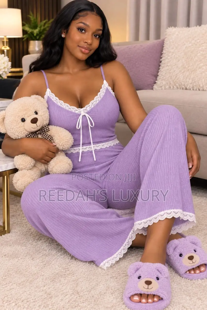 Cuddle Lace Ribbed Loungewear Set