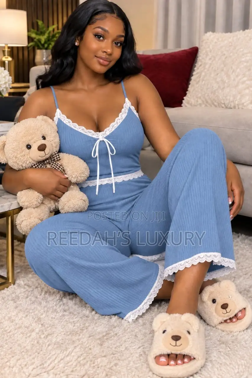 Cuddle Lace Ribbed Loungewear Set
