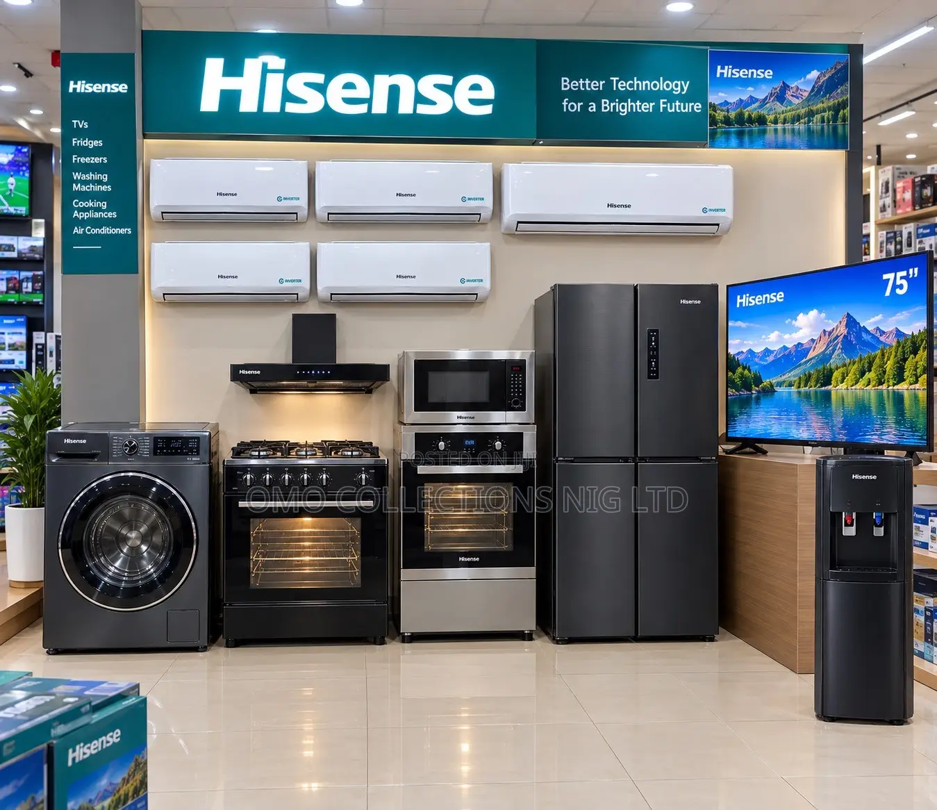 Complete Home Appliance Package–ACs, Fridge, 75”TV, Oven Washer Dryer