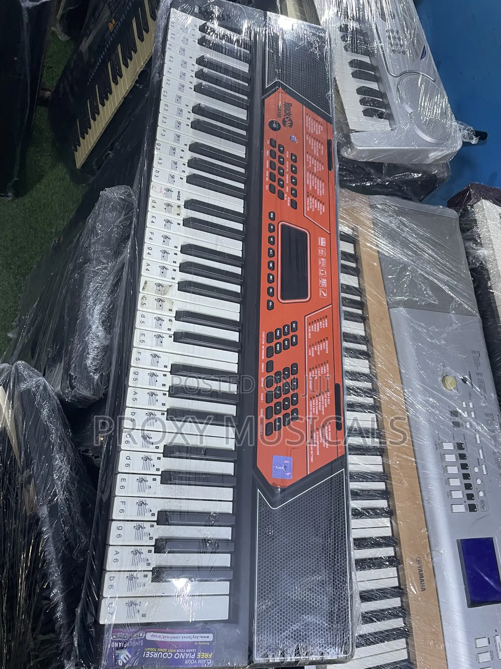 Professional Rockjam Rj6150 61-Key Portable Piano Keyboard (Uk Used)
