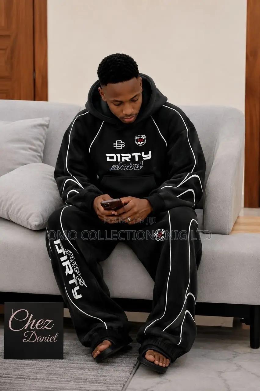 Premium Luxury Men’s Up Down Hoodie Set – Stylish 2-Piece Outfit