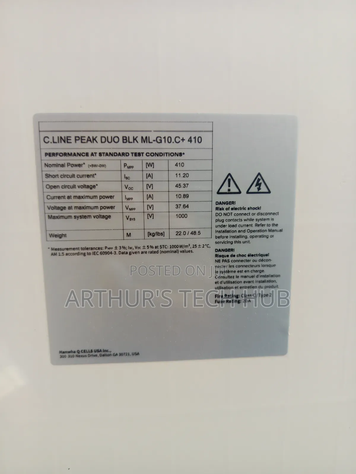 410W Solar Panel Compatible With Itel Power Tank