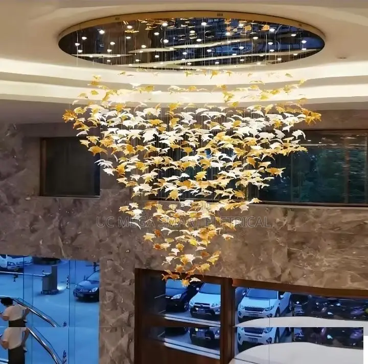 Designer Flowers Glass Chandelier Modern LED Pendant Light Luxury