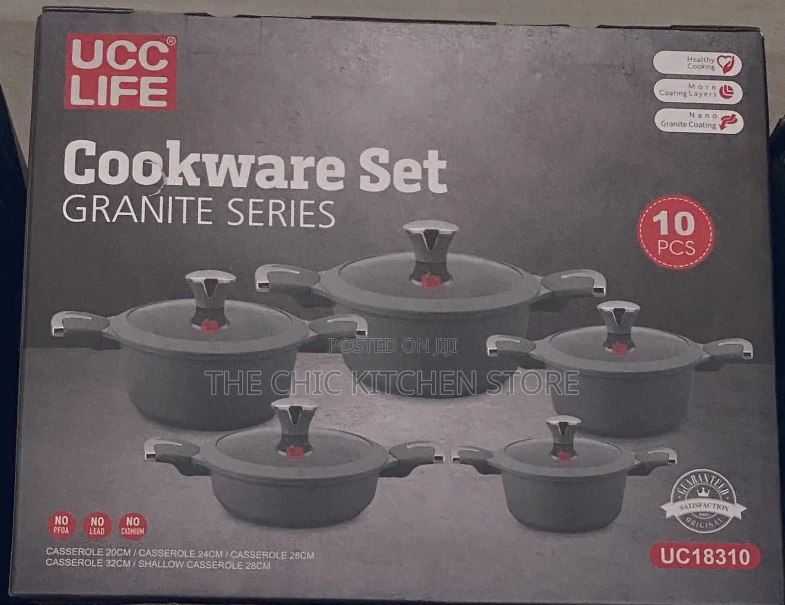 UCC LIFE 10pcs Nonstick Cookware Set