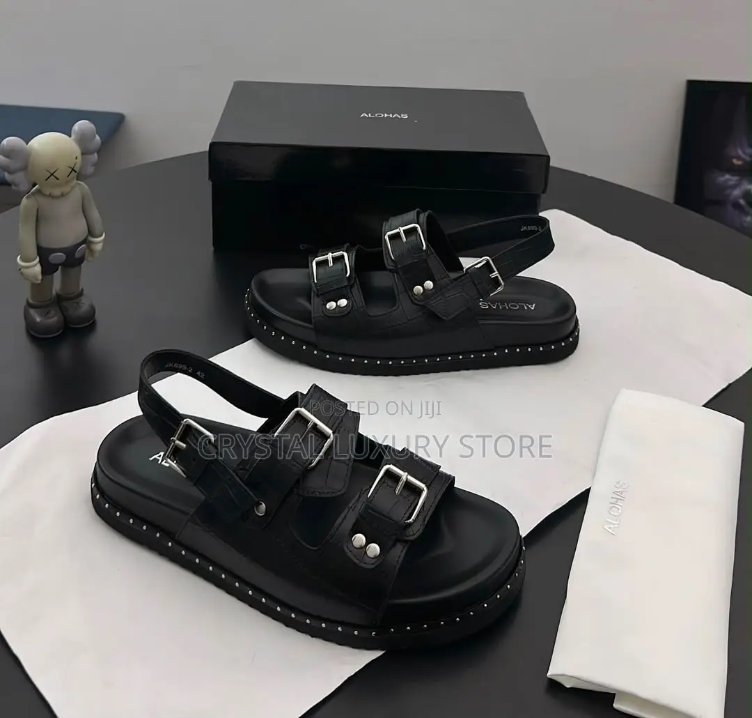 Alphas Quality Luxury Men Genuine Leather Crocs