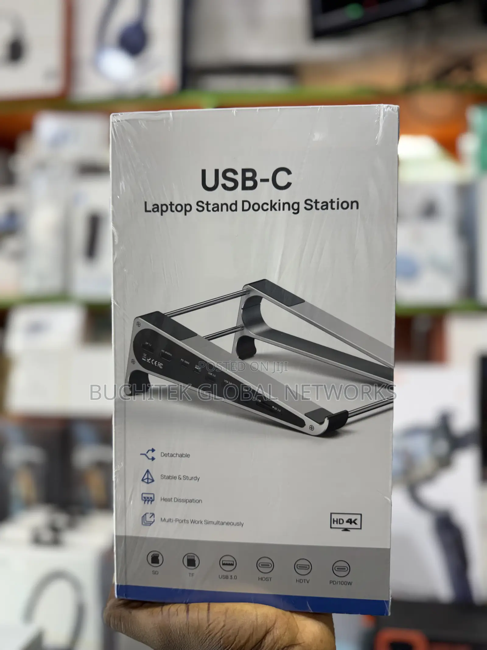USB C 7-in-1 Laptop Stand Docking Station