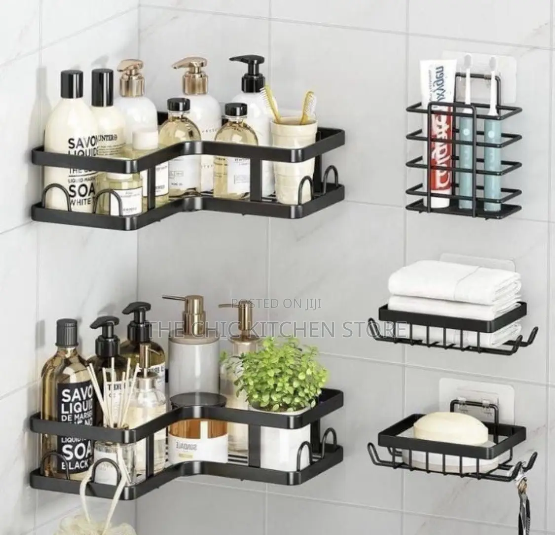 5-In1 Adhesive Corner Shower Caddy Organizer