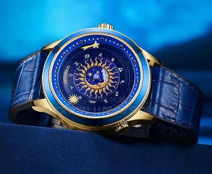 Sky-Seed Quality Luxury Men Genuine Leather Wristwatch