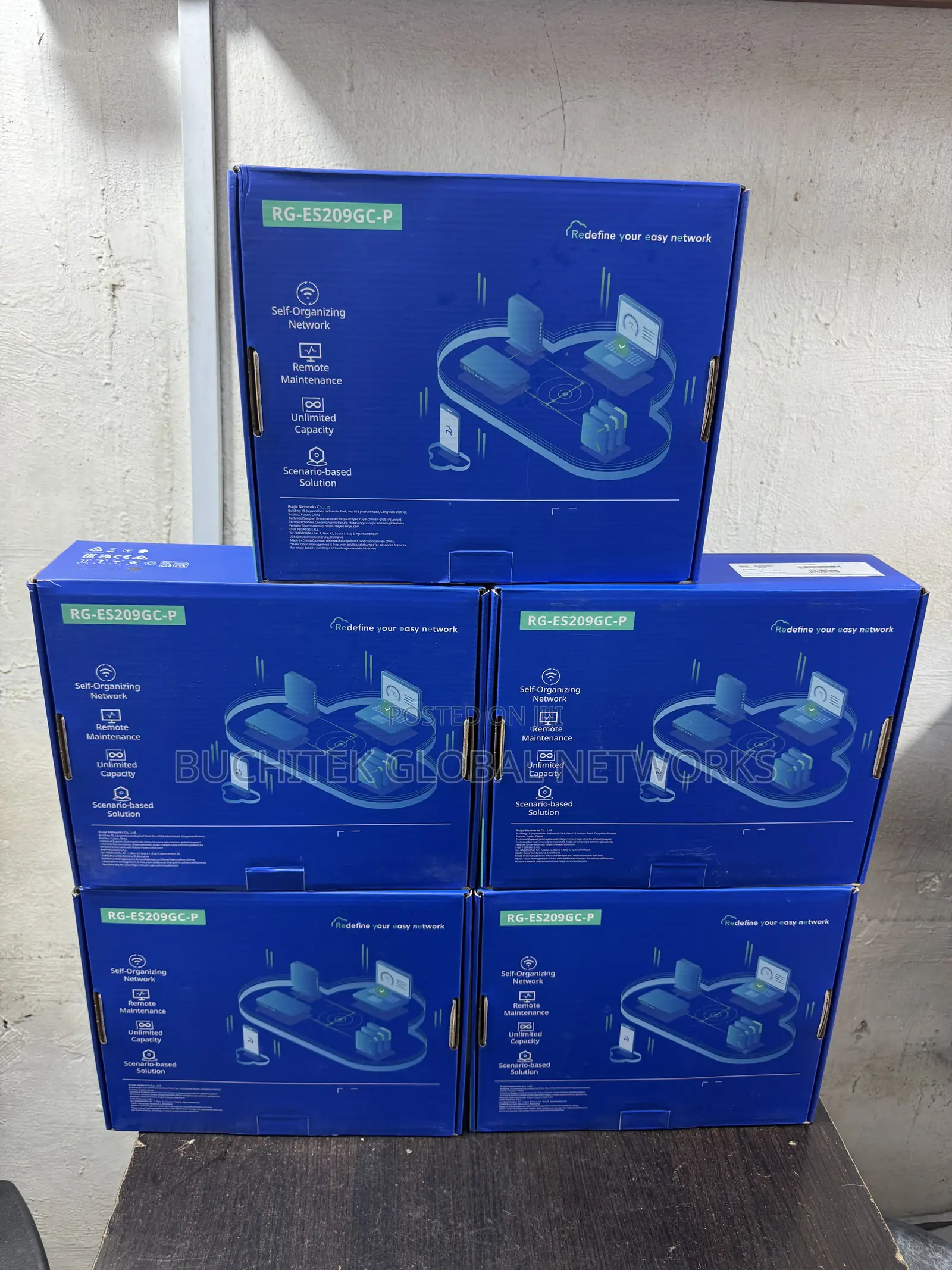 RG-ES209GC-P, 9-Port Gigabit Smart Cloud Managed PoE Switch