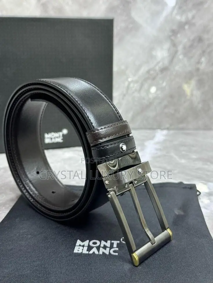 Mont Blanc Quality Luxury Men Genuine Leather Belt