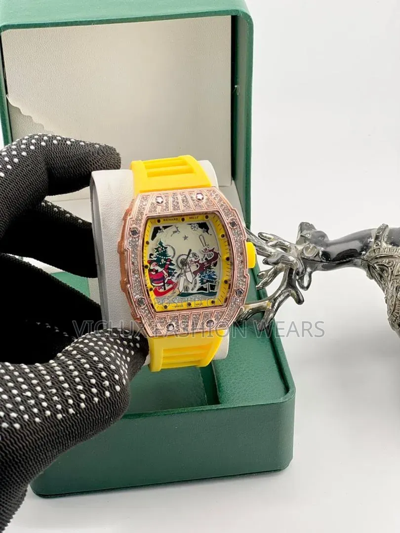 Quality Ice Richard Mille Rubber Wrist Watch