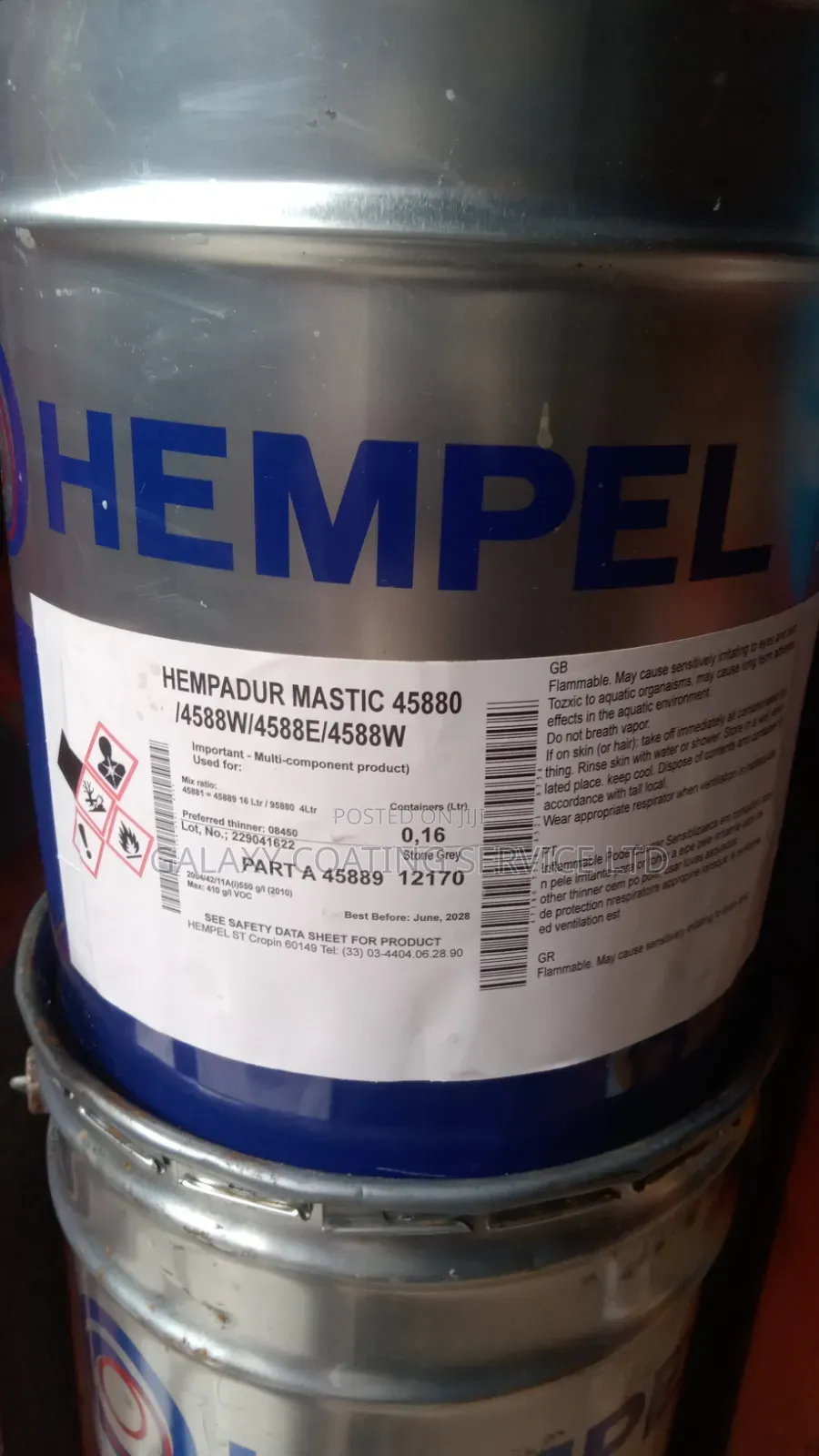 Hempadumastic Epoxy Grey (A and B Comp.)