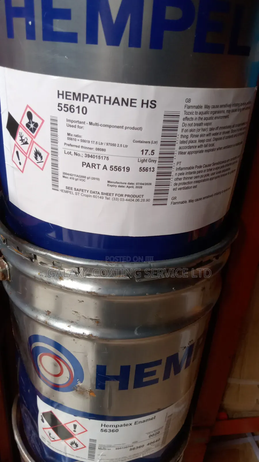 Hempathane Hs -2 Comp. Polyurethane Grey(a and B)