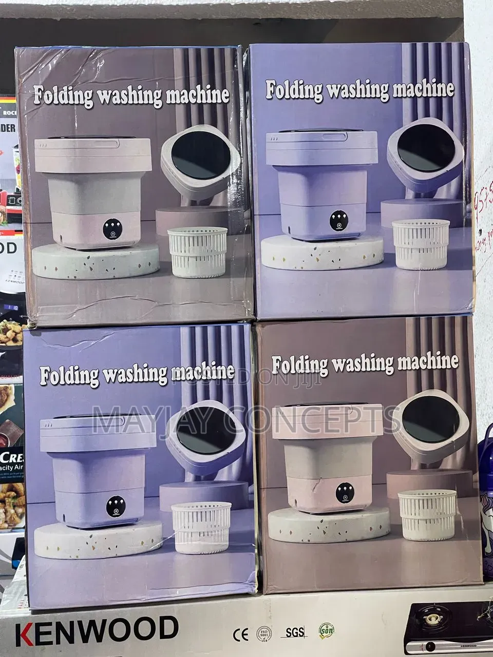 Portable Folding Mini Washing Machine Compact Space Saving Laundry