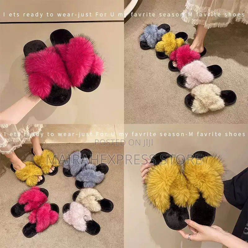Classic Fluffy Indoor Slides T2mm7