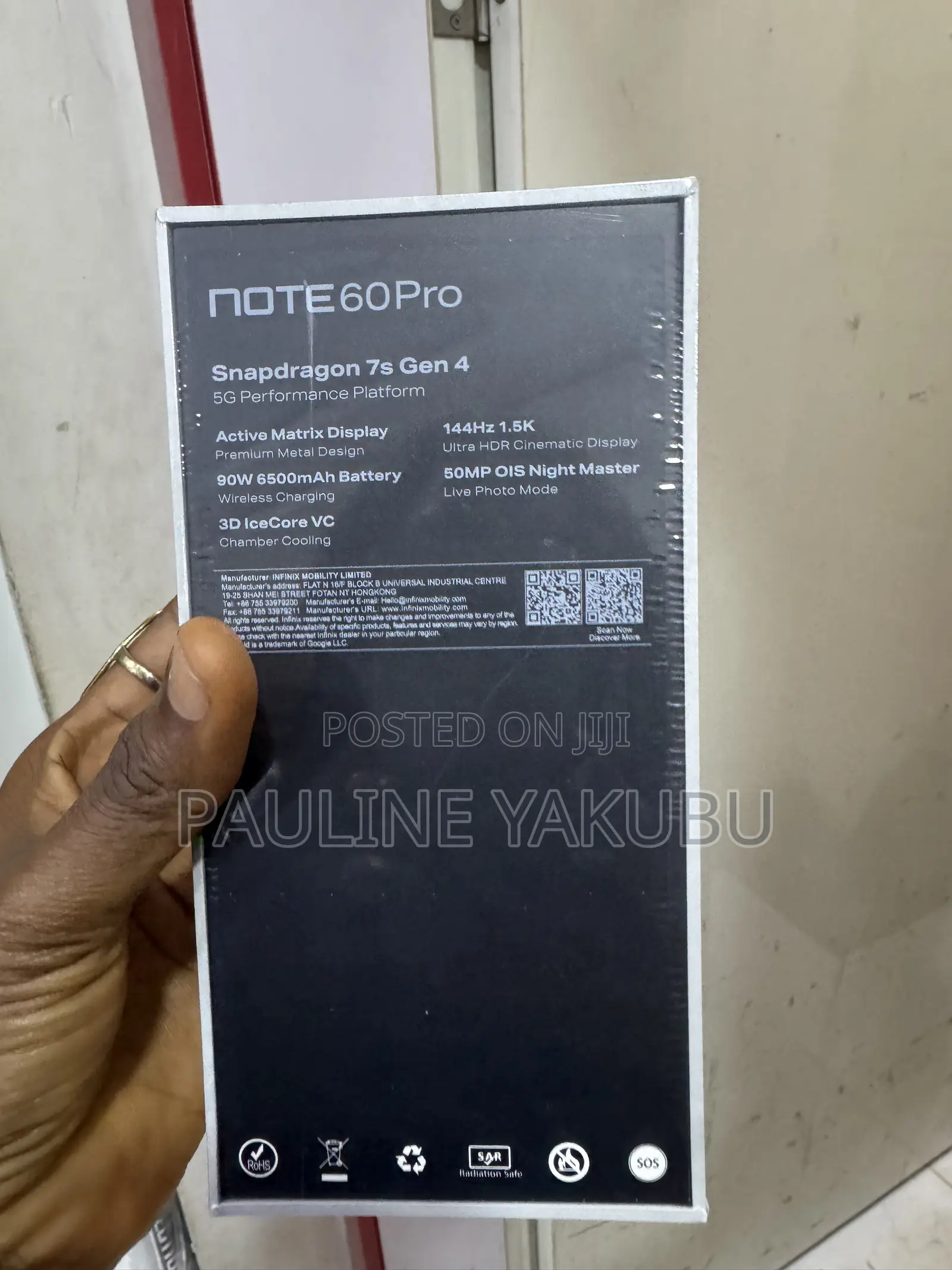 New Infinix Note 60 Pro 256 GB Black