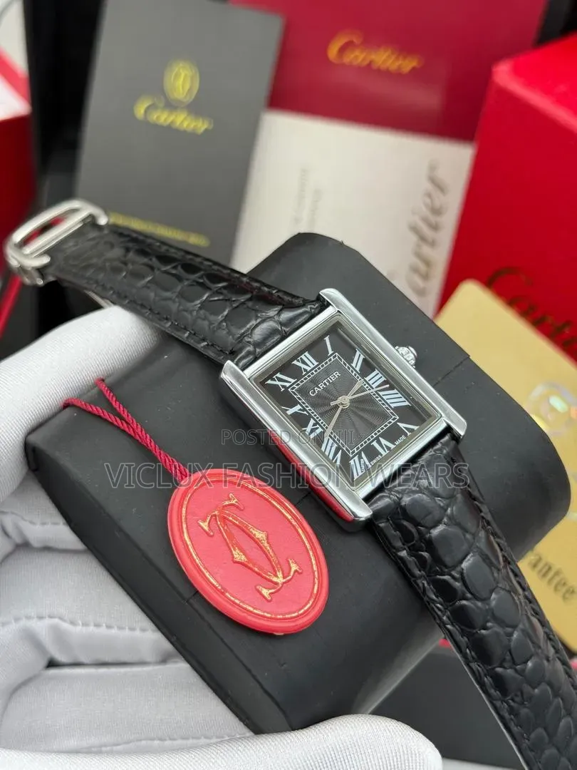 Cartier High Quality Ladies Leather Wrist Watch