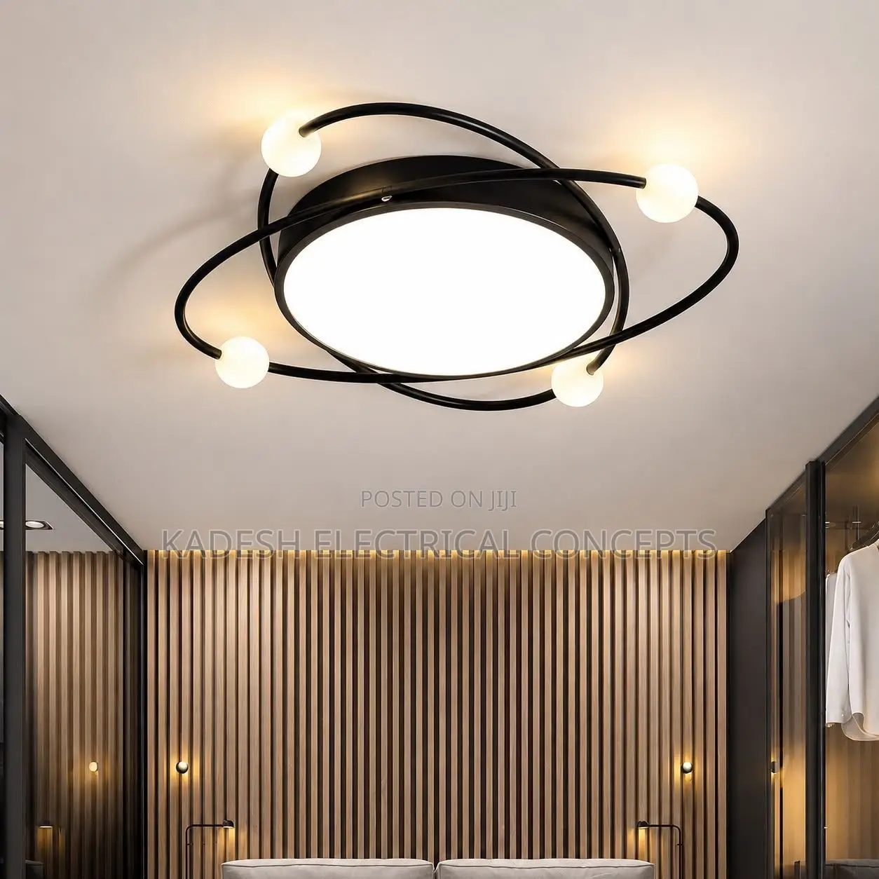 Modern Round Led Chandelier for Bedroom Living Room DiningRoom Kitchen